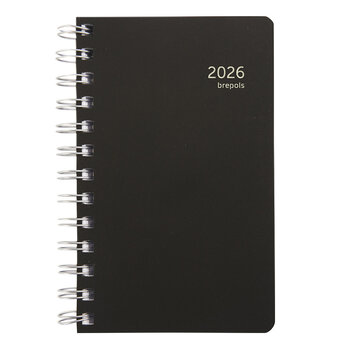 BREPOLS Agenda Building - 1jour - POLYPROP noir 10x16,5cm