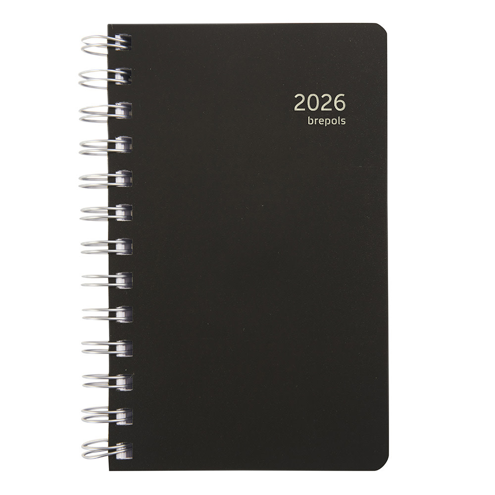 BREPOLS Agenda Building - 1jour - POLYPROP noir 10x16,5cm