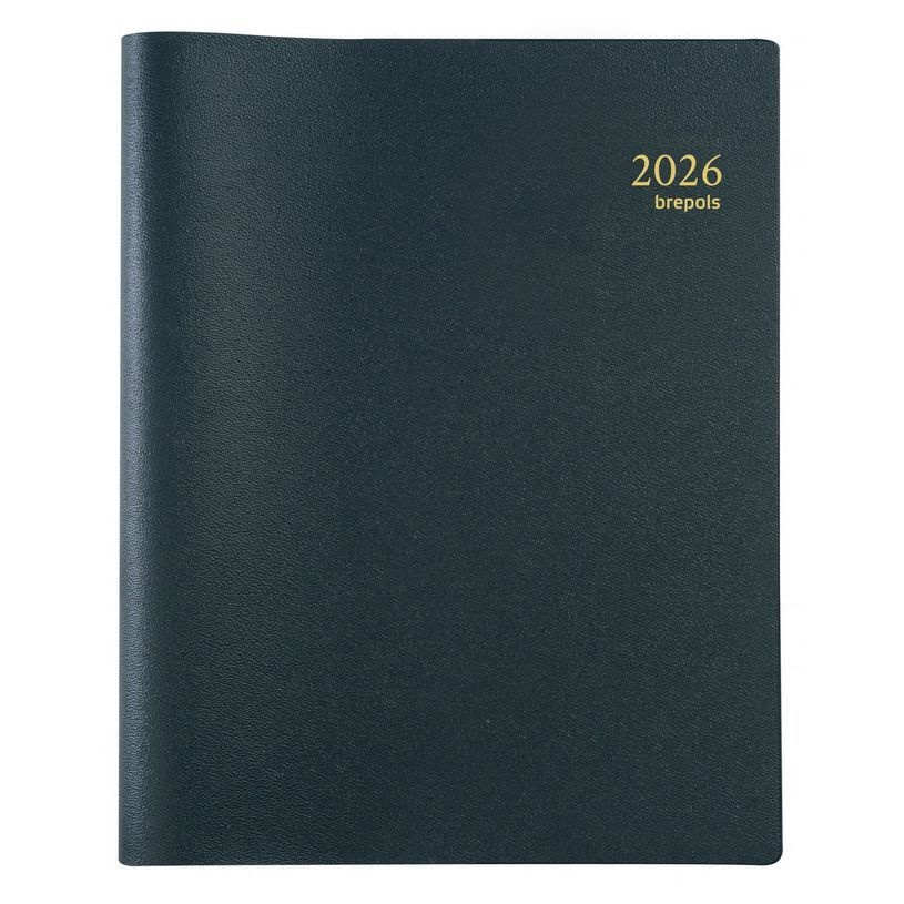 BREPOLS Agenda Timing - semainier - GENOVA noir 16,8x22cm