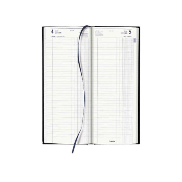 BREPOLS Agenda Jupiter B1 - 1jour - FR LIMA noir 13x33cm