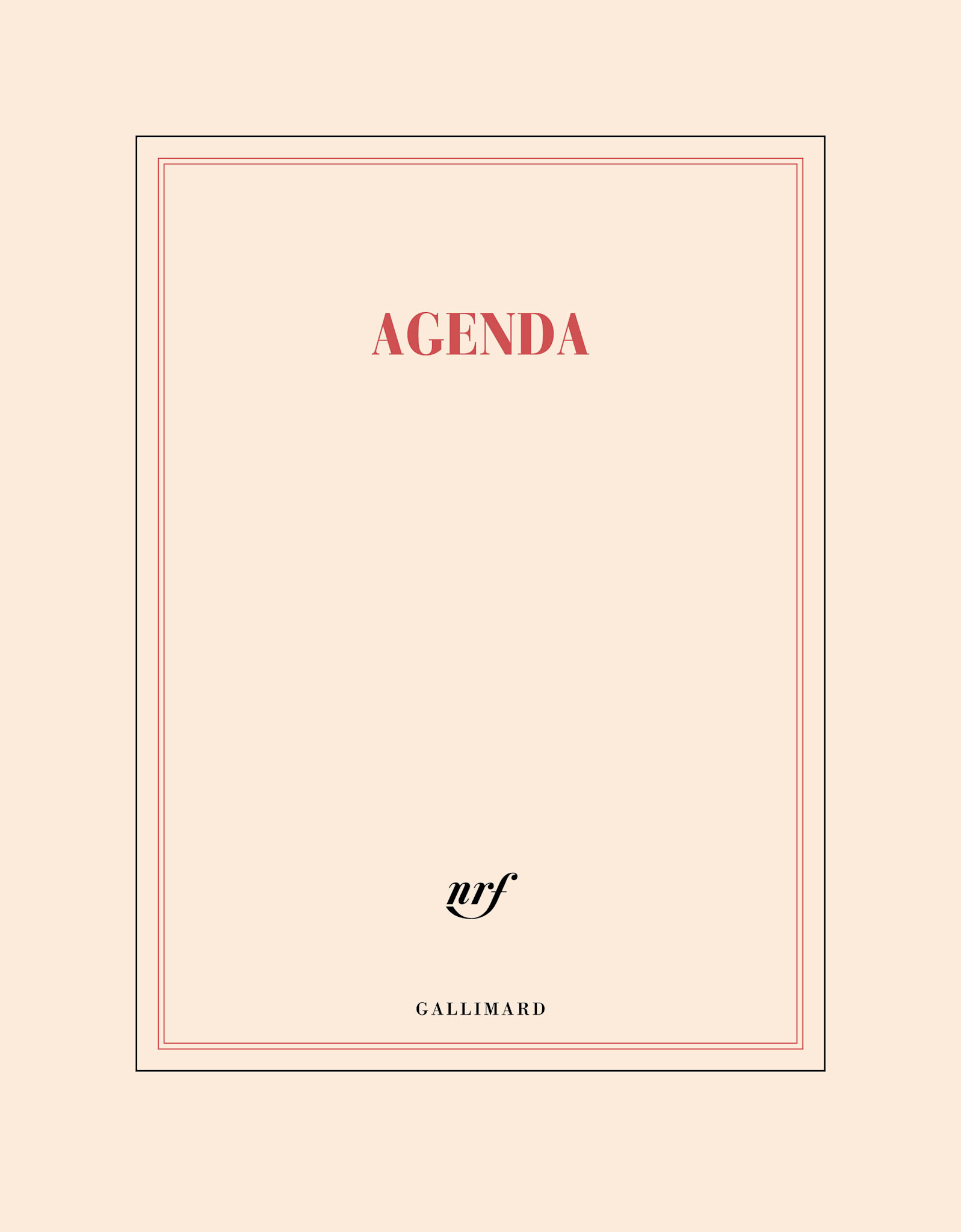 GALLIMARD Agenda Litteraire Grand Format Janv/Déc 2026