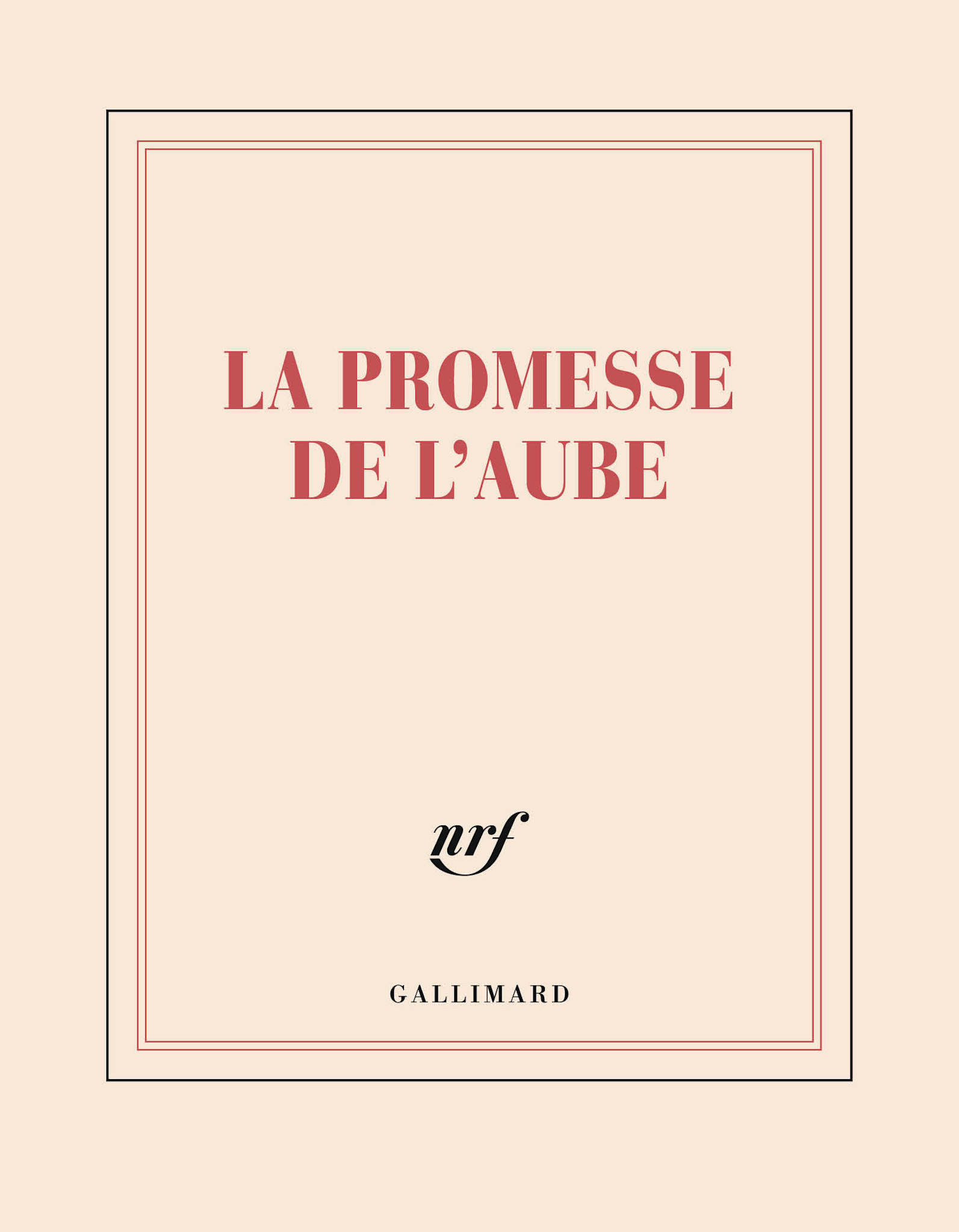 GALLIMARD Carnet Carré La Promesse De L'Aube