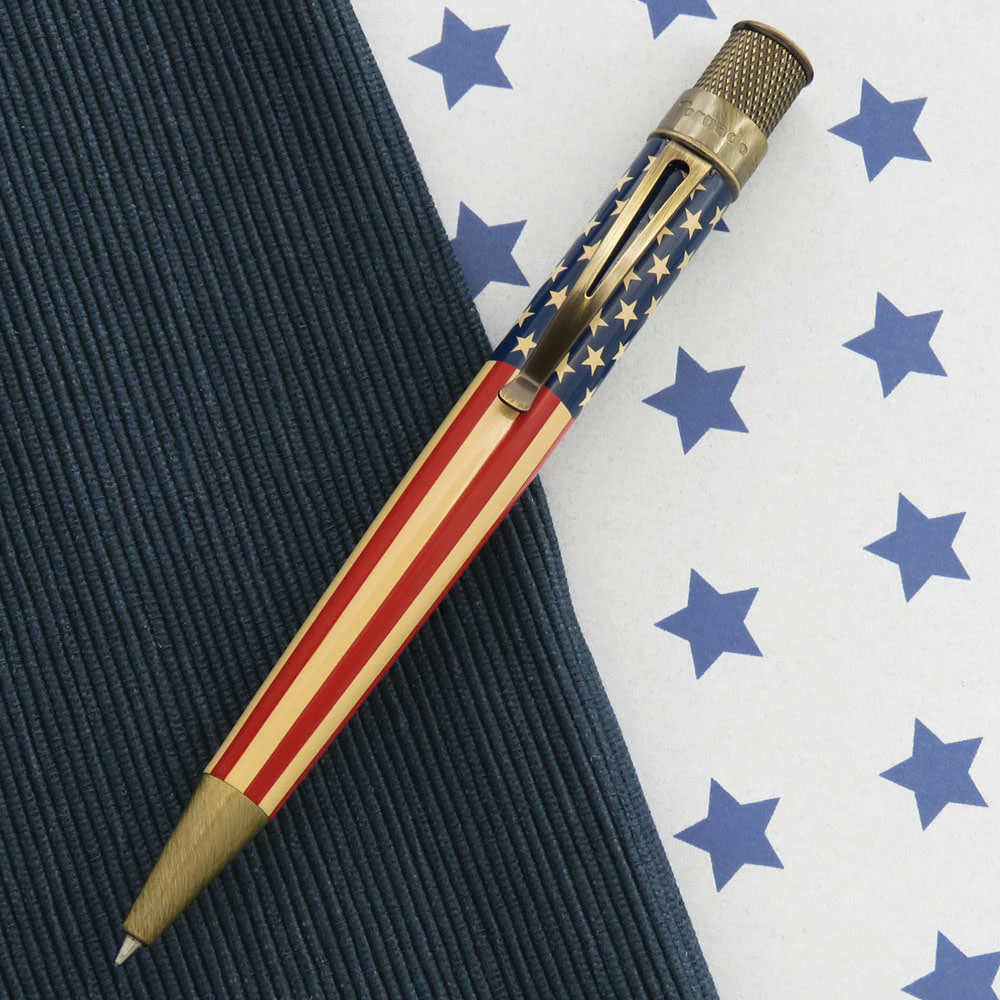 RETRO 51 Tornado Stylo Roller Vintage Metalsmith Tribute 250 Flag