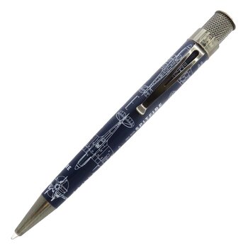 RETRO 51 Tornado Stylo Roller Imperial War Museum Spitfire Blueprint