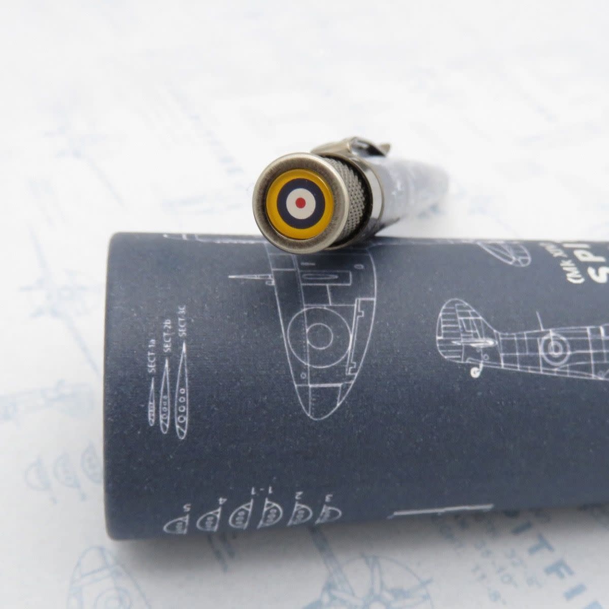 RETRO 51 Tornado Stylo Roller Imperial War Museum Spitfire Blueprint
