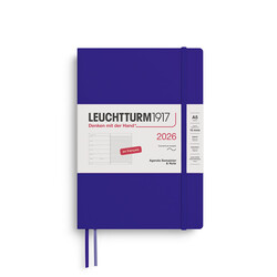 LEUCHTTURM 1917 Agenda Semainier & Carnet de notes Medium (A5) 2026 Ink Couverture souple Français