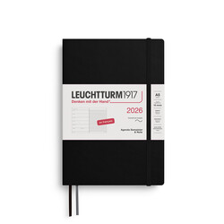 LEUCHTTURM 1917 Agenda Semainier & Carnet de notes Medium (A5) 2026 Noir Couverture souple Français