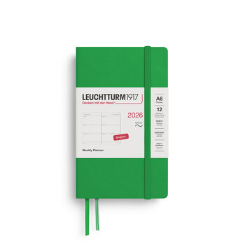 LEUCHTTURM 1917 Agenda Semainier Horizontal Pocket (A6) 2026 Spring Leaf Couverture souple Anglais