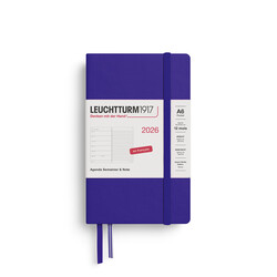 LEUCHTTURM 1917 Agenda Semainier & Carnet de notes Pocket (A6) 2026 Ink Français
