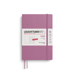 LEUCHTTURM 1917 Agenda Semainier & Carnet de notes Paperback (B6+) 2026 Dusty Rose Couverture souple Français