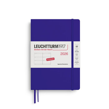 LEUCHTTURM 1917 Agenda Semainier Horizontal Medium (A5) 2026 Ink Français