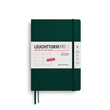 LEUCHTTURM 1917 Agenda Semainier Horizontal Medium (A5) 2026 Forest Green Français