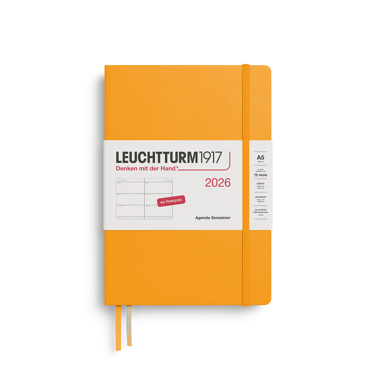 LEUCHTTURM 1917 Agenda Semainier Horizontal Medium (A5) 2026 Rising Sun Français