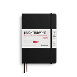 LEUCHTTURM 1917 Agenda Semainier Horizontal Medium (A5) 2026 Noir Français