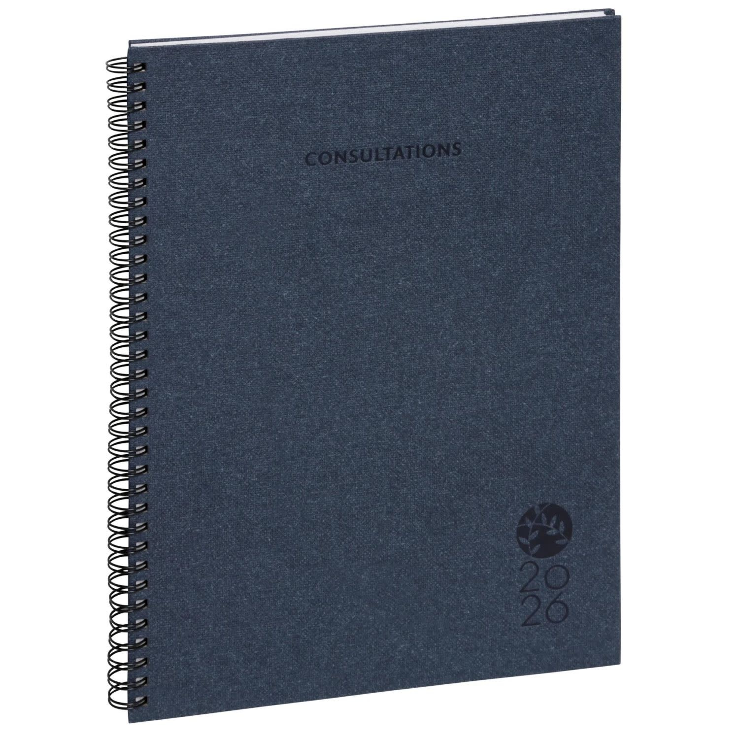 EXACOMPTA Agenda de bureau Semainier Consultations W spiralé Carte Napura 21 x 29,7 cm - Couleurs aléatoires