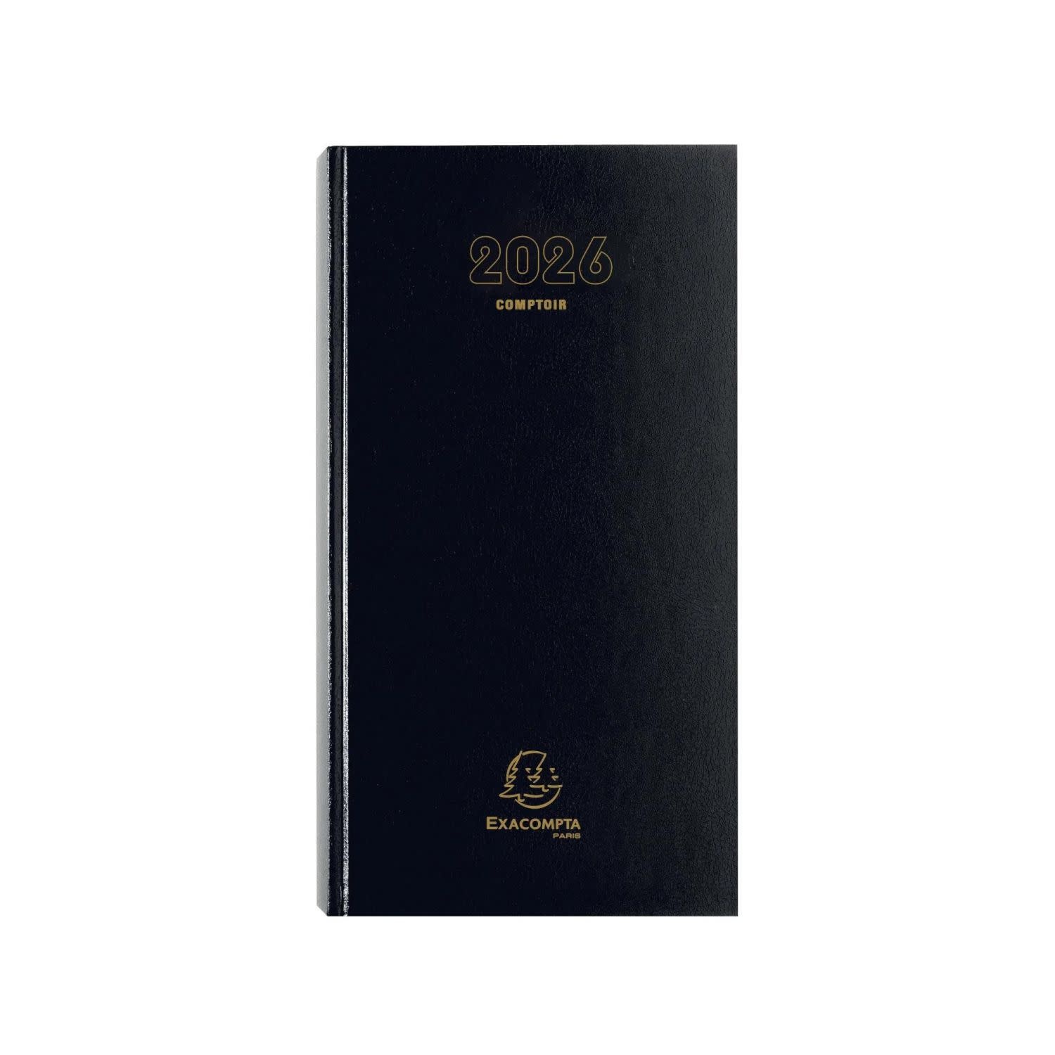EXACOMPTA Agenda de bureau Comptoir Euro et cents 15 x 27 cm Journalier 2026 - Noir