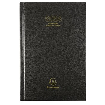 EXACOMPTA Agenda de bureau Couronne Euro et cents 11 x 17 cm Journalier Janvier à décembre 2026