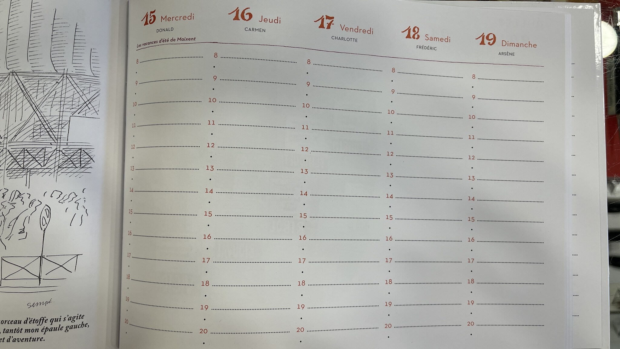 GALLIMARD Agenda 2026 Sempé