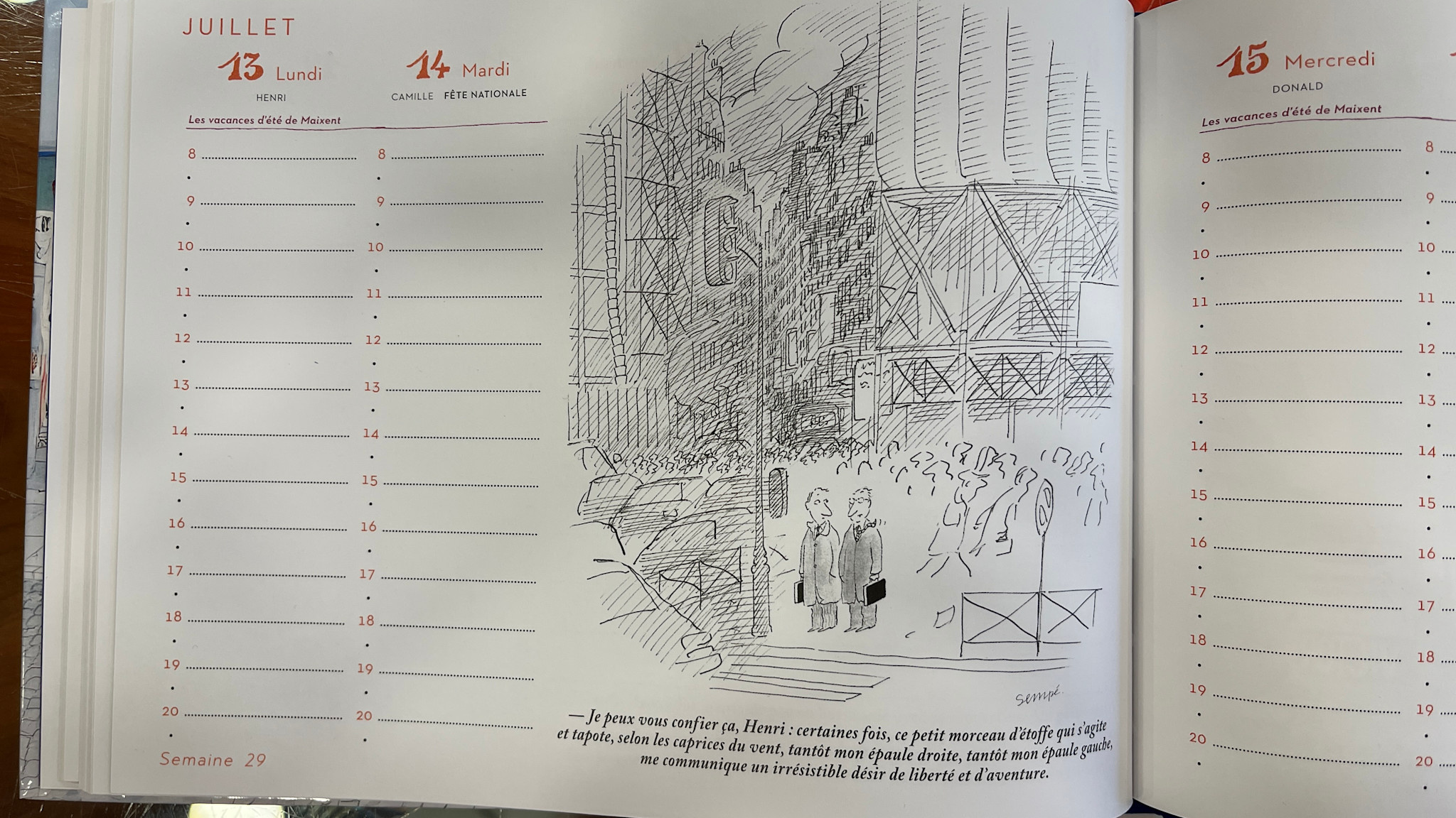 GALLIMARD Agenda 2026 Sempé