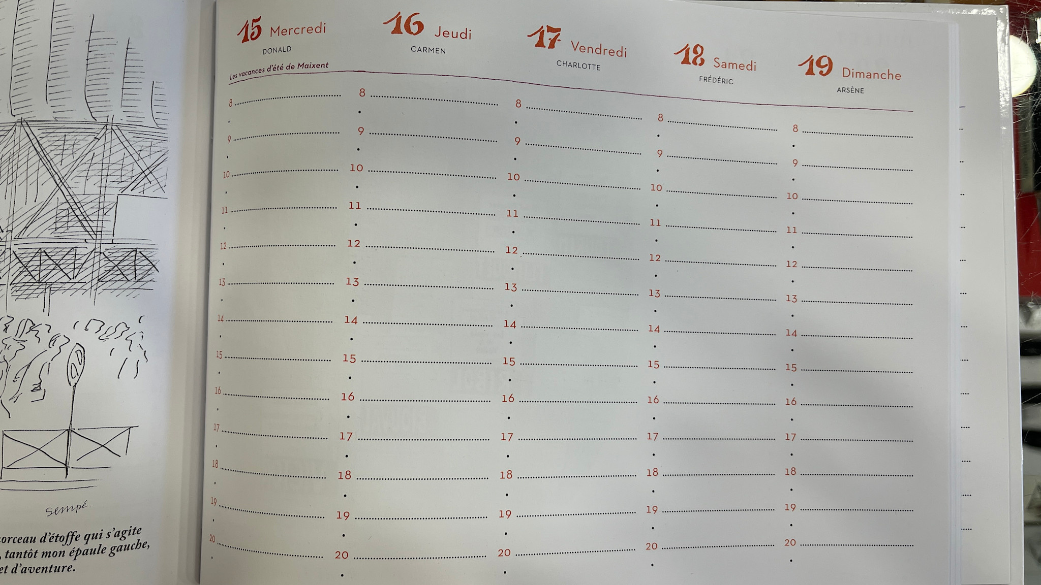 GALLIMARD Agenda 2026 Sempé