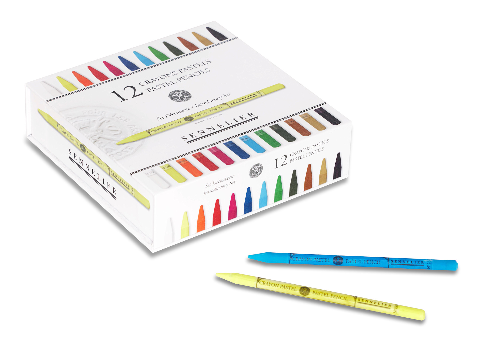 SENNELIER Boite 12 Crayons Pastels Couleurs assorties