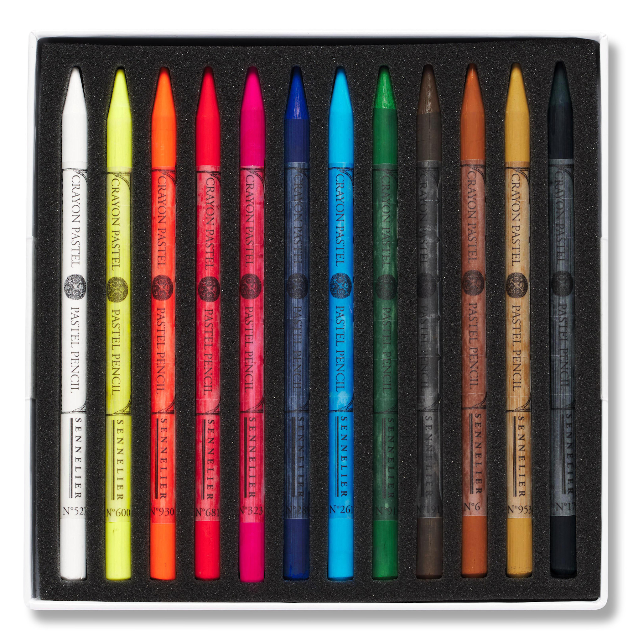 SENNELIER Boite 12 Crayons Pastels Couleurs assorties