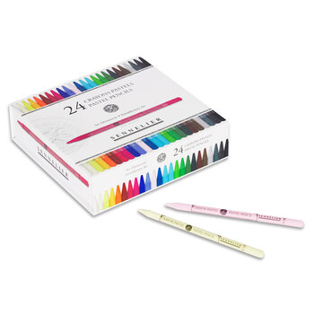 SENNELIER Boite 24 Crayons Pastels Couleurs assorties