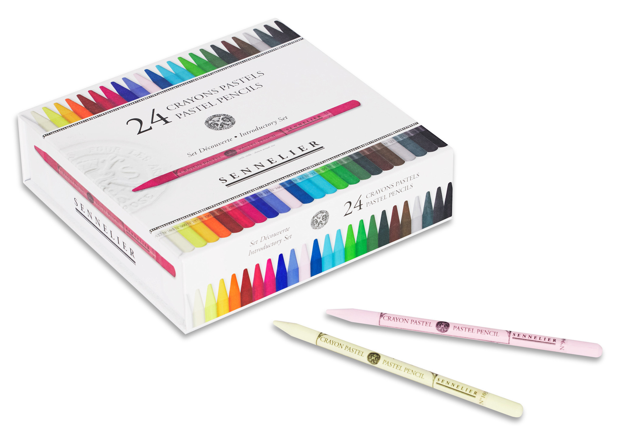 SENNELIER Boite 24 Crayons Pastels Couleurs assorties