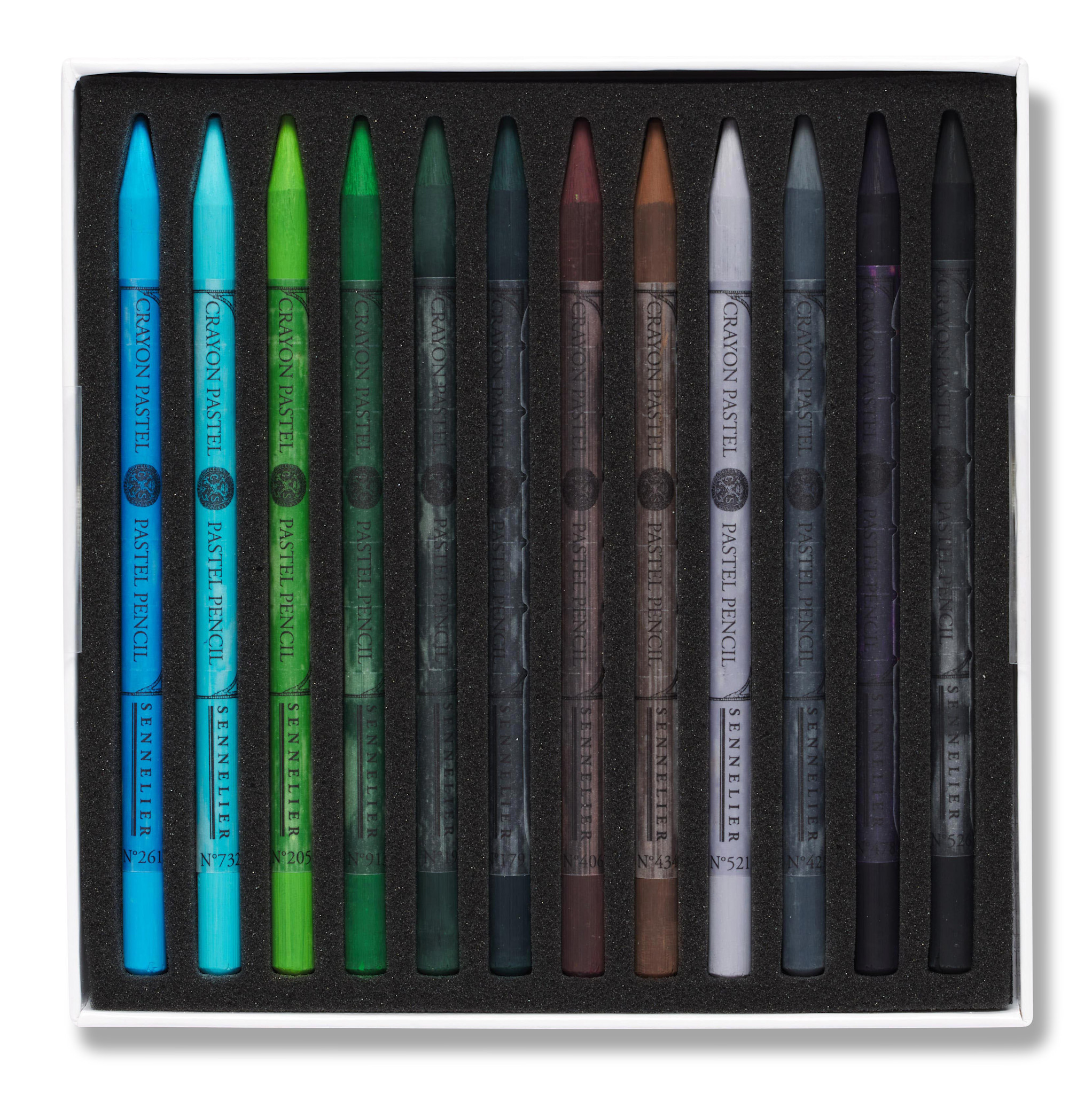 SENNELIER Boite 24 Crayons Pastels Couleurs assorties