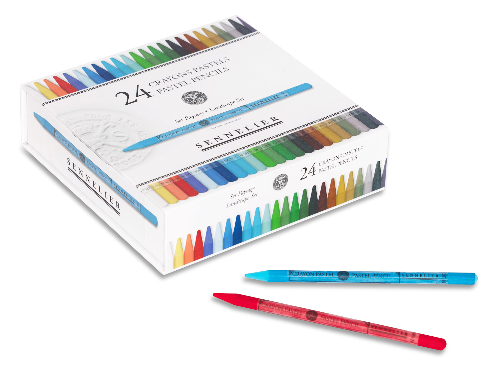SENNELIER Boite 24 Crayons Pastels Paysage Couleurs assorties