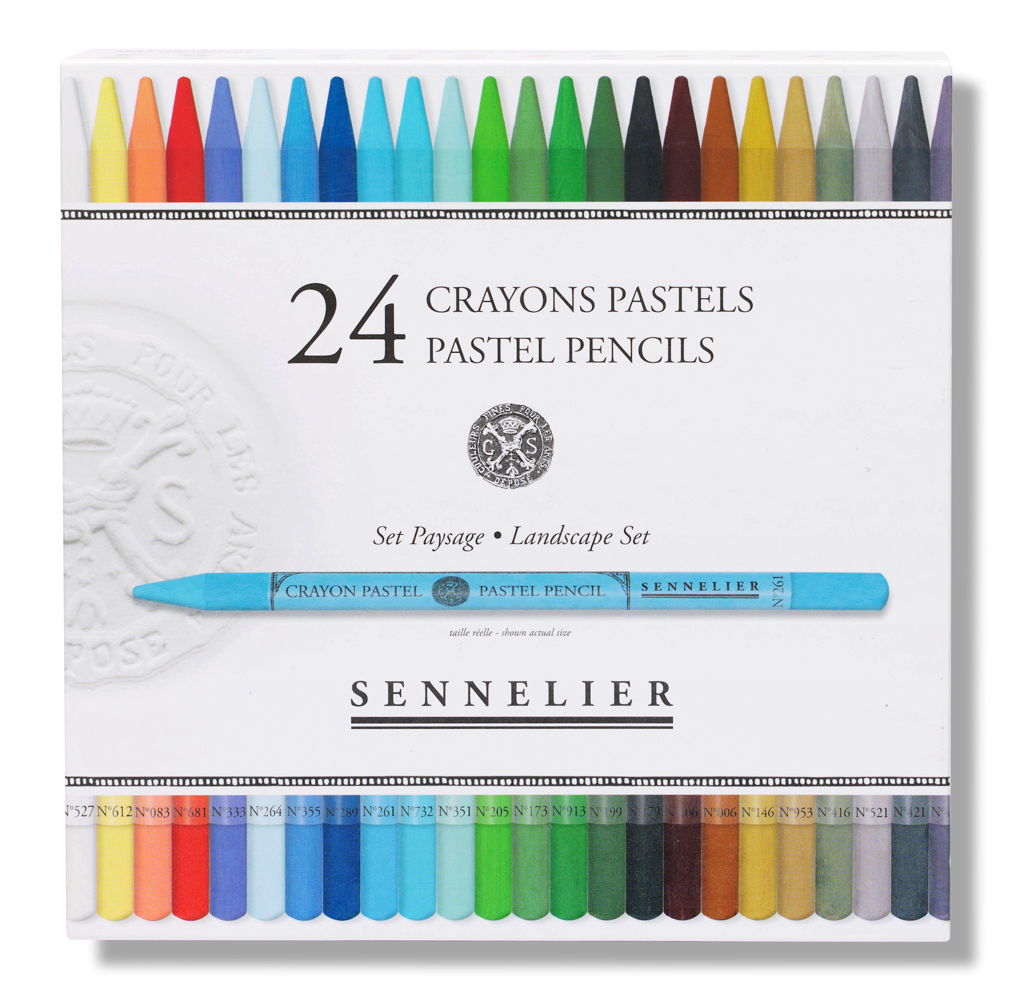 SENNELIER Boite 24 Crayons Pastels Paysage Couleurs assorties
