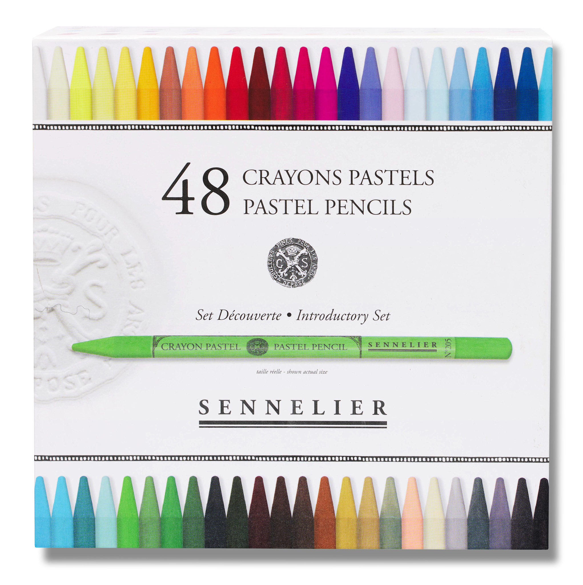 SENNELIER Boite 48 Crayons Pastels Couleurs assorties