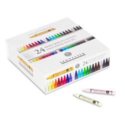 SENNELIER Boîte 24 demi-crayons pastels + 12 emplacements vides