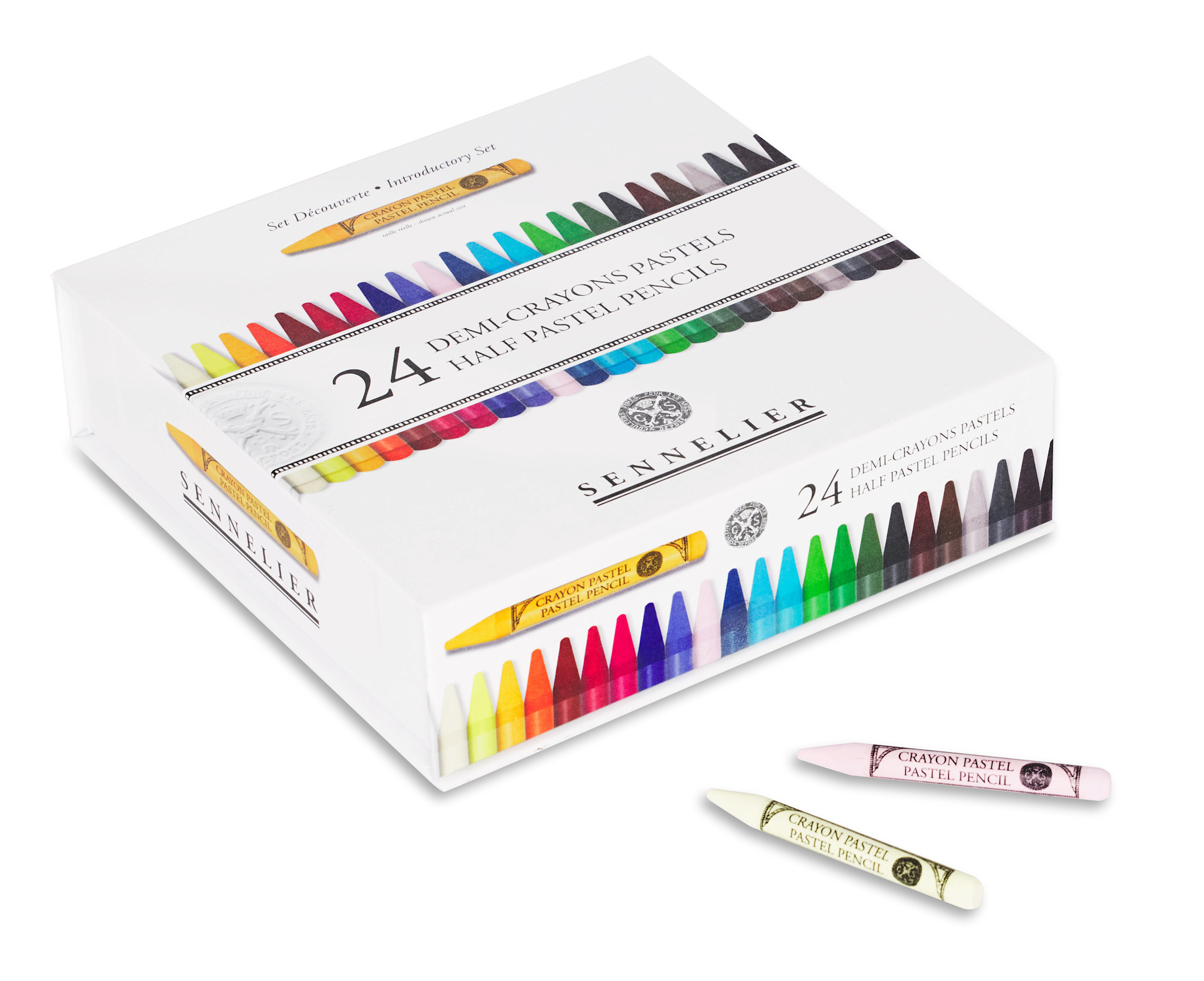 SENNELIER Boite 24 1/2 Crayons Pastels Couleurs assorties