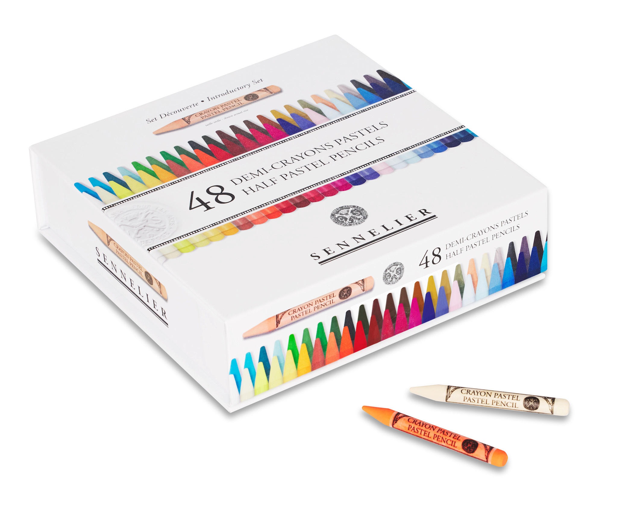 SENNELIER Boite 48 1/2 Crayons Pastels Couleurs assorties