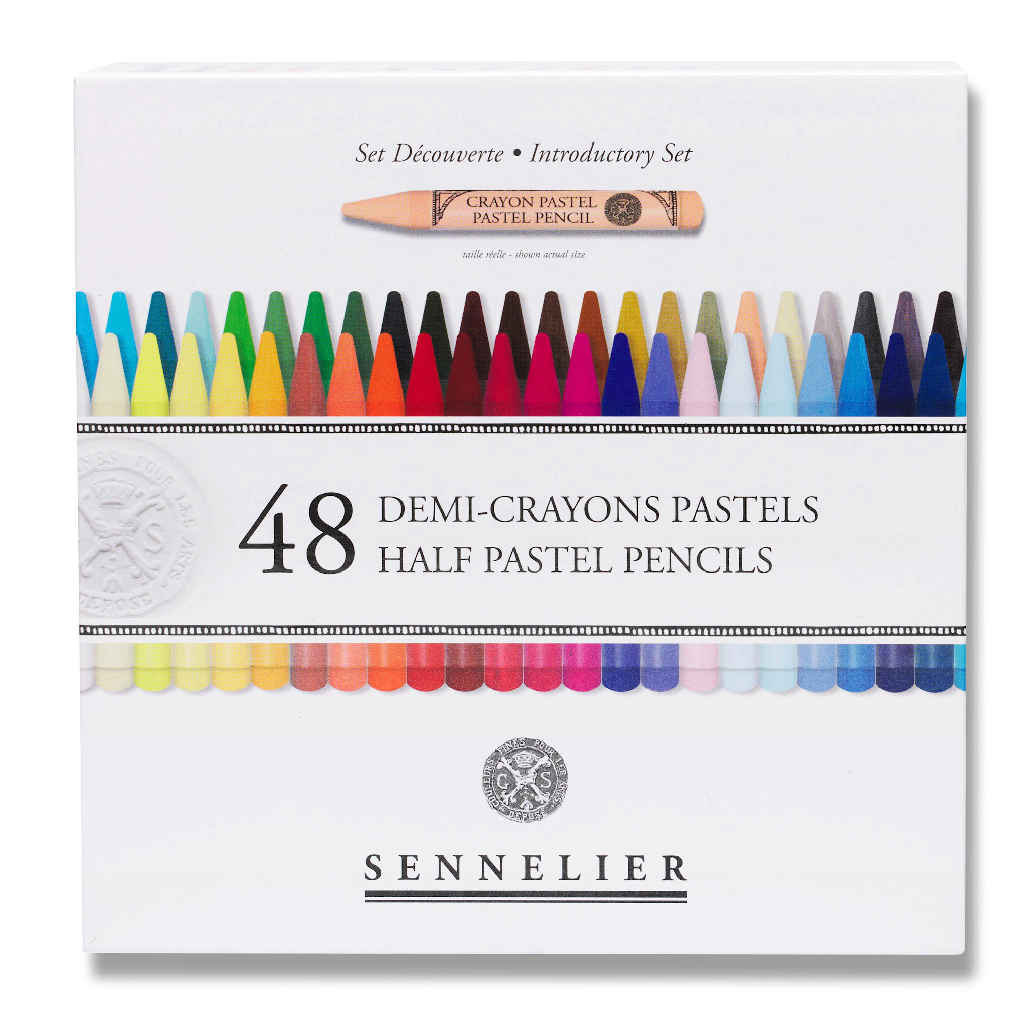 SENNELIER Boite 48 1/2 Crayons Pastels Couleurs assorties