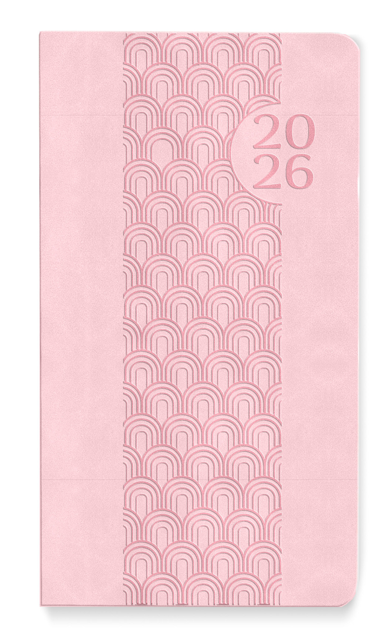 CARTOTHEQUE Agenda Civil semainier horizontal Rose 2026 8,5 x15,5cm