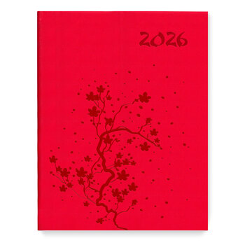 CARTOTHEQUE Agenda Civil semainier vertical Rouge 2026 17,5x24,5cm