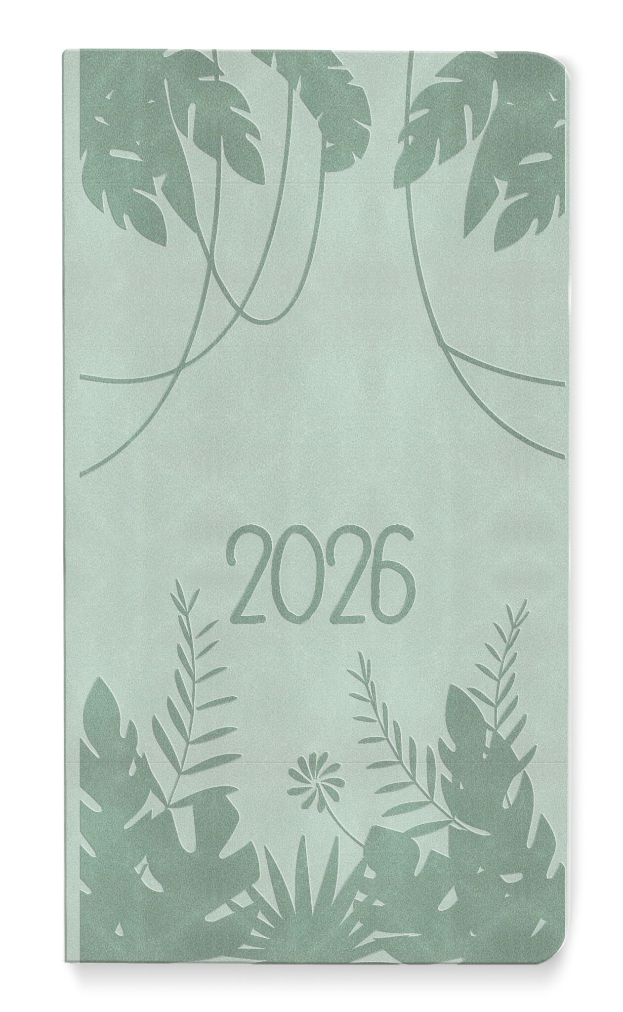 CARTOTHEQUE Agenda Civil semainier horizontal Jungle Vert 2026 8,5x15,5cm