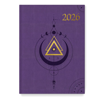 CARTOTHEQUE Agenda Civil semainier vertical Violet 2026 17,5x24,5cm