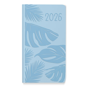CARTOTHEQUE Agenda Civil semainier horizontal Palmer Bleu 2026 8,5x15,5cm