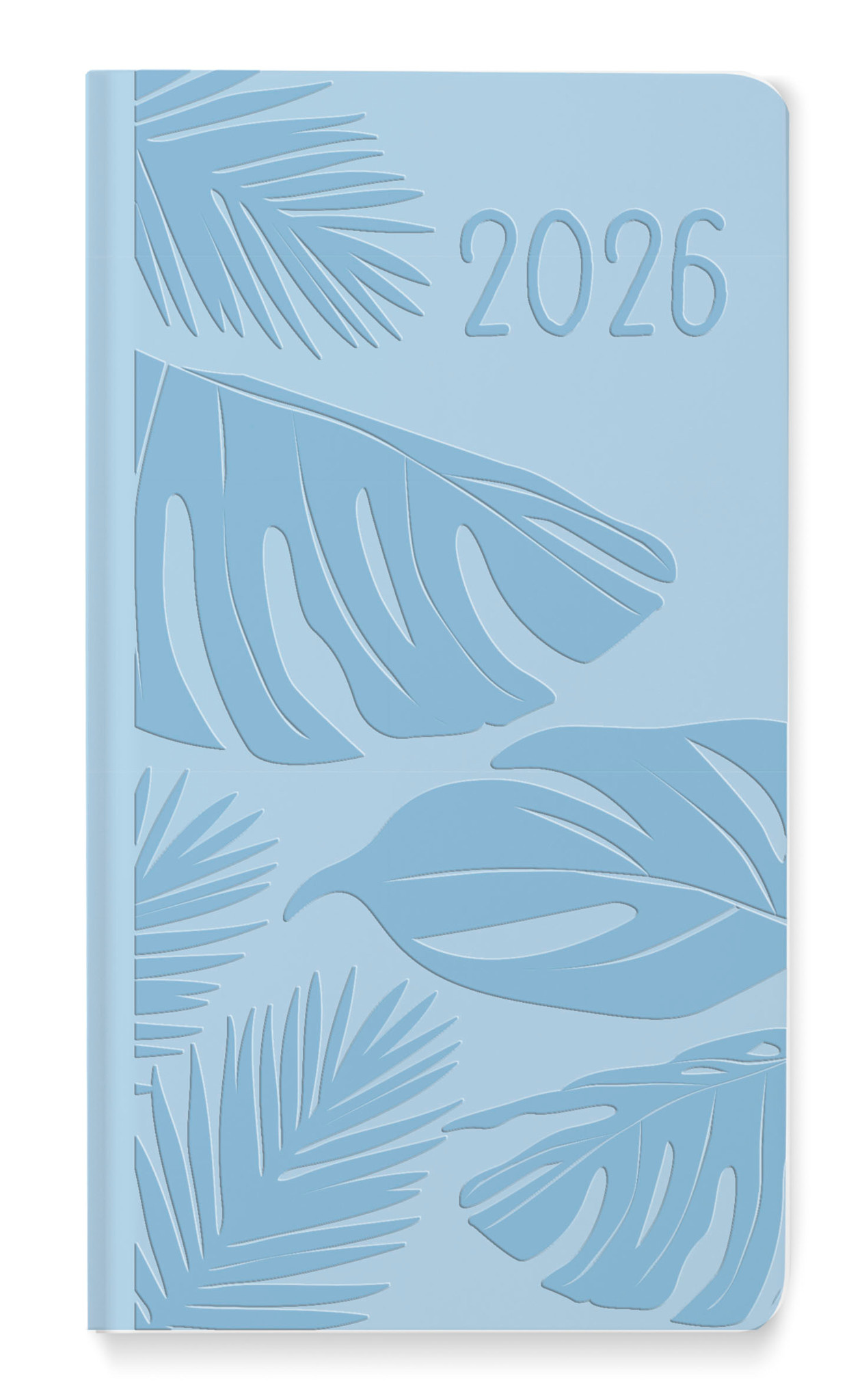 CARTOTHEQUE Agenda Civil semainier horizontal Palmer Bleu 2026 8,5x15,5cm