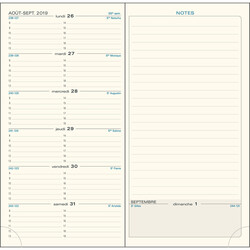 EXACOMPTA Recharge Agenda de poche Espace 17 9 x 17,5 cm Semainier Janvier à Décembre 2026