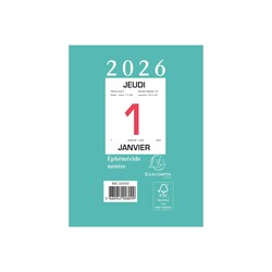 EXACOMPTA Bloc éphéméride neutre sans support 9,8 x 13,4 cm 2026