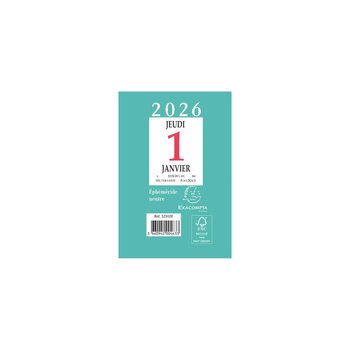 EXACOMPTA Bloc éphéméride neutre sans support 6,5 x 9,7 cm 2025