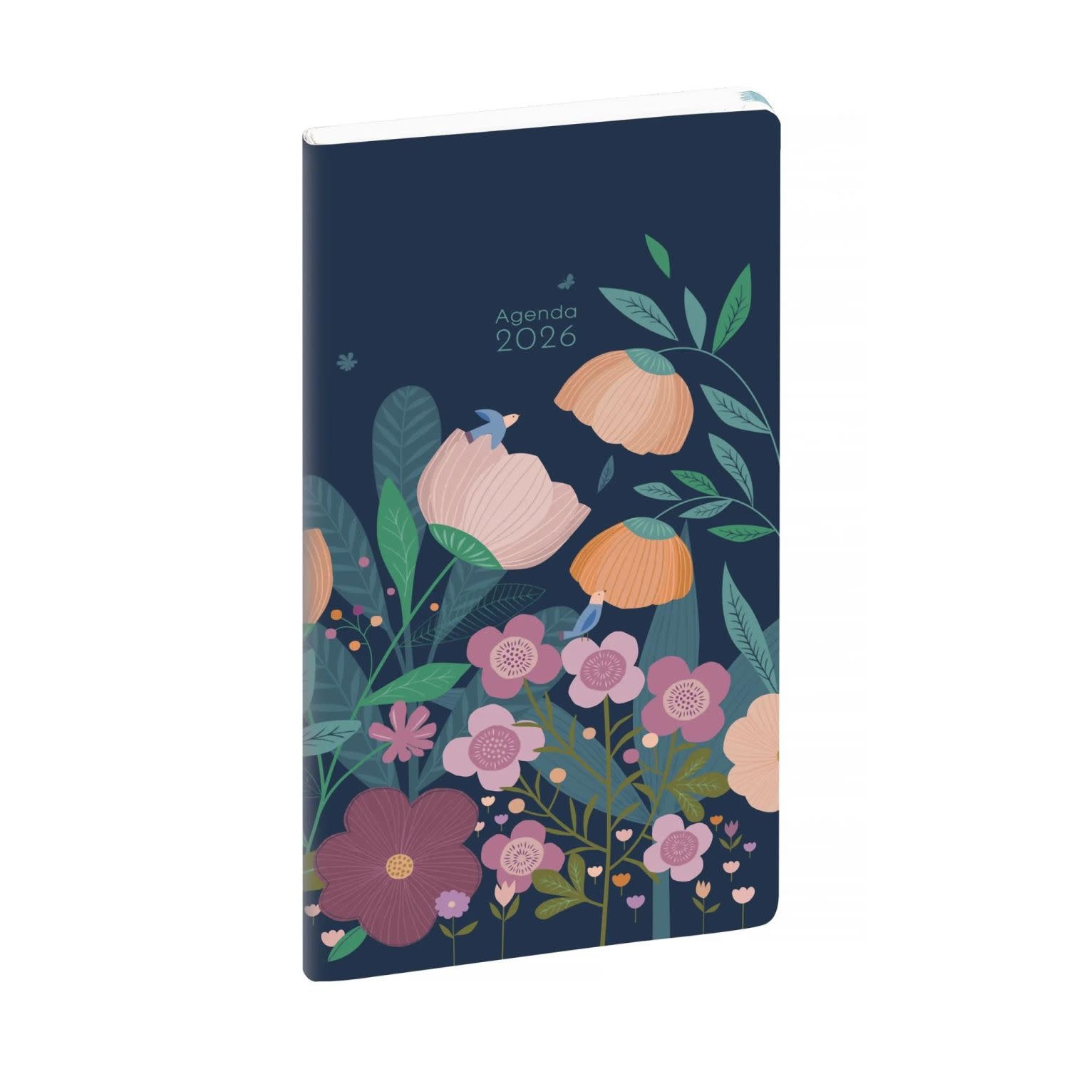 EXACOMPTA Agenda de poche EasyTime 17 Mini Labo 9 x 17 cm Semainier Janvier à décembre 2026 - Bleu