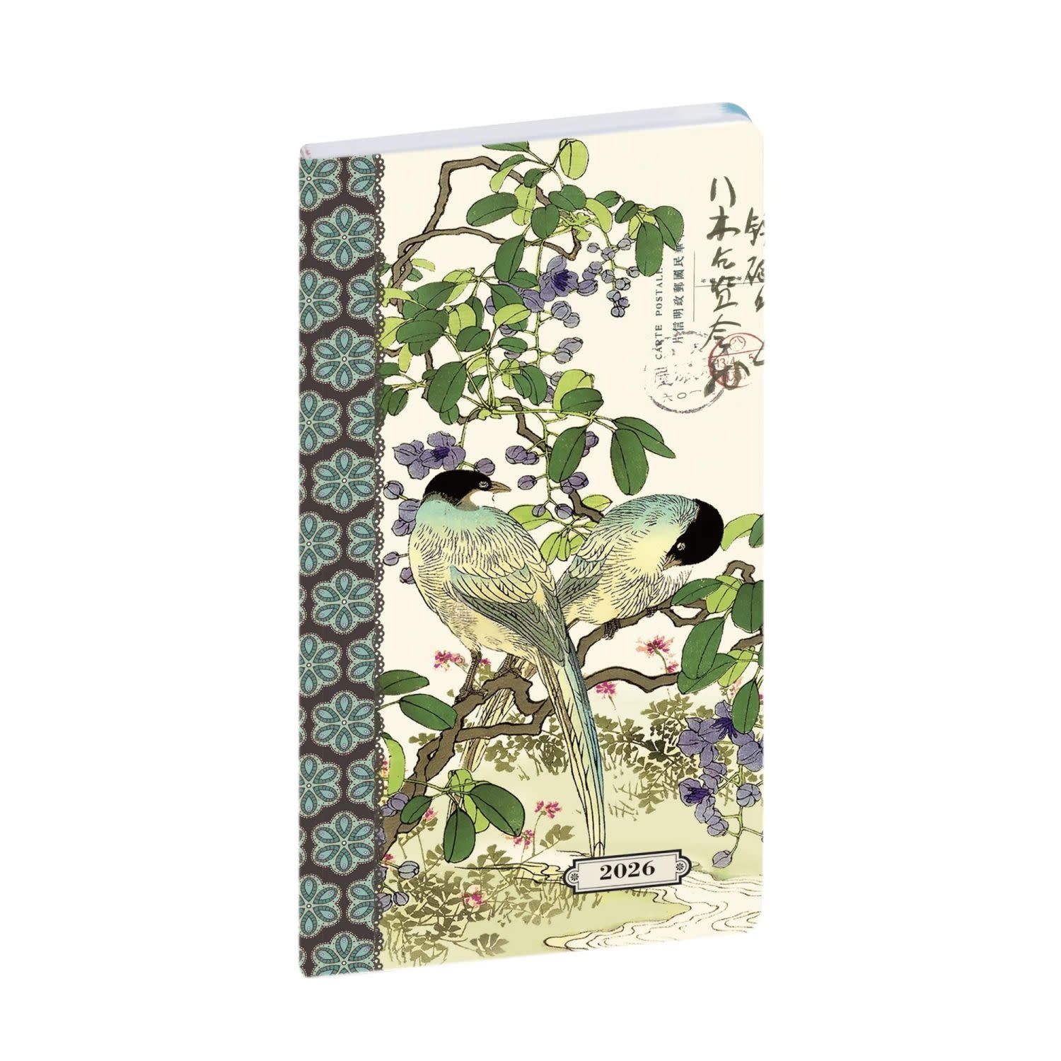 EXACOMPTA Agenda de poche Espace 17 Gwenaëlle Trolez 9 x 17,5 cm Semainier Janvier à Décembre 2026 - Oiseaux