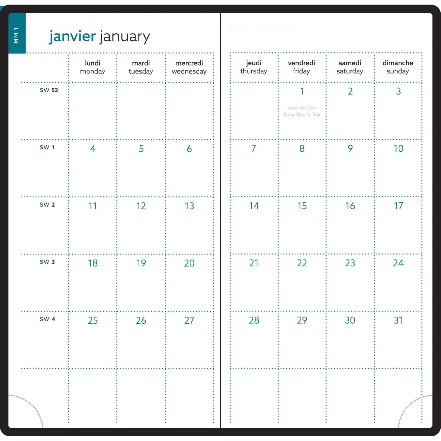 EXACOMPTA Agenda de poche Espace 17 Gwenaëlle Trolez 9 x 17,5 cm Semainier Janvier à Décembre 2026 - Oiseaux