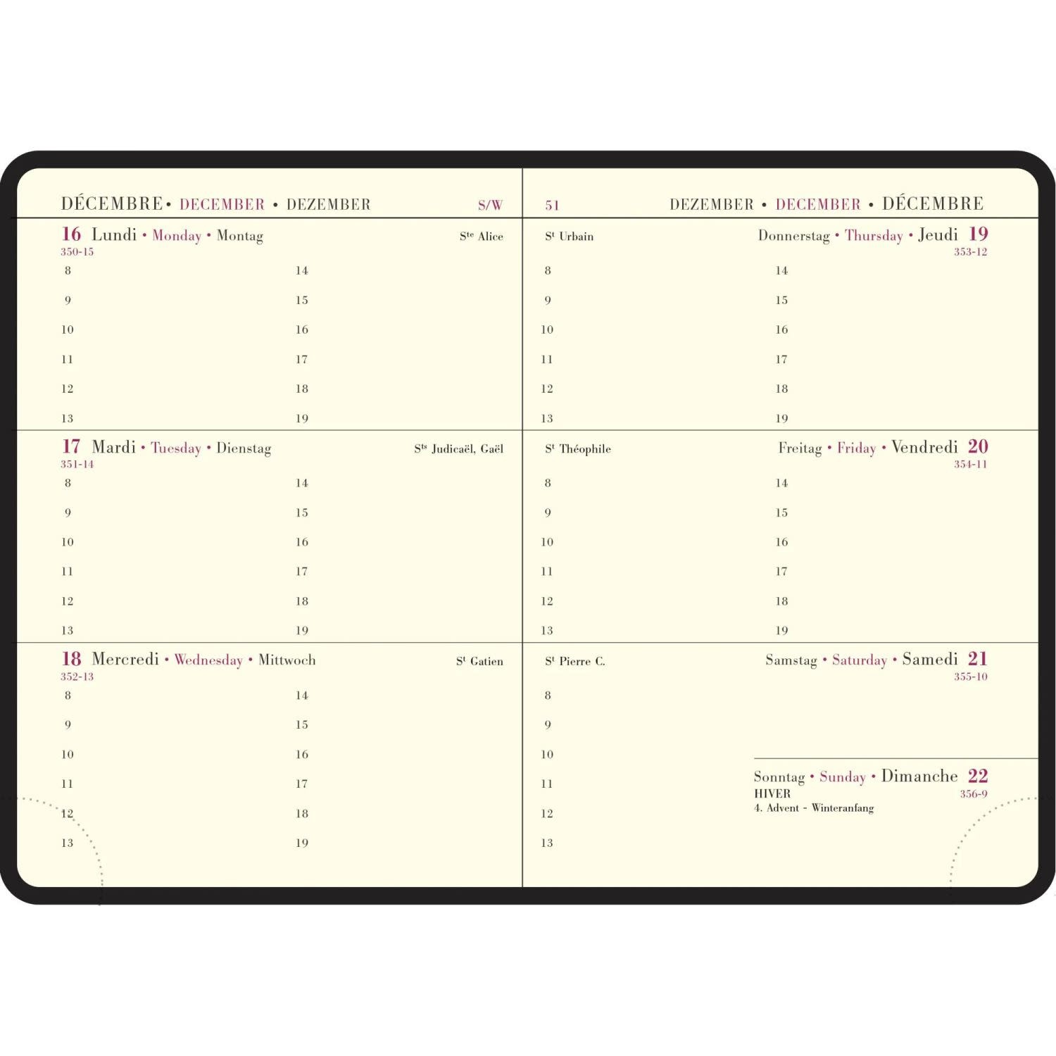 EXACOMPTA Agenda de poche 13 Gwenaëlle Trolez 9 x 13 cm Semainier Janvier à décembre 2026 - Geisha