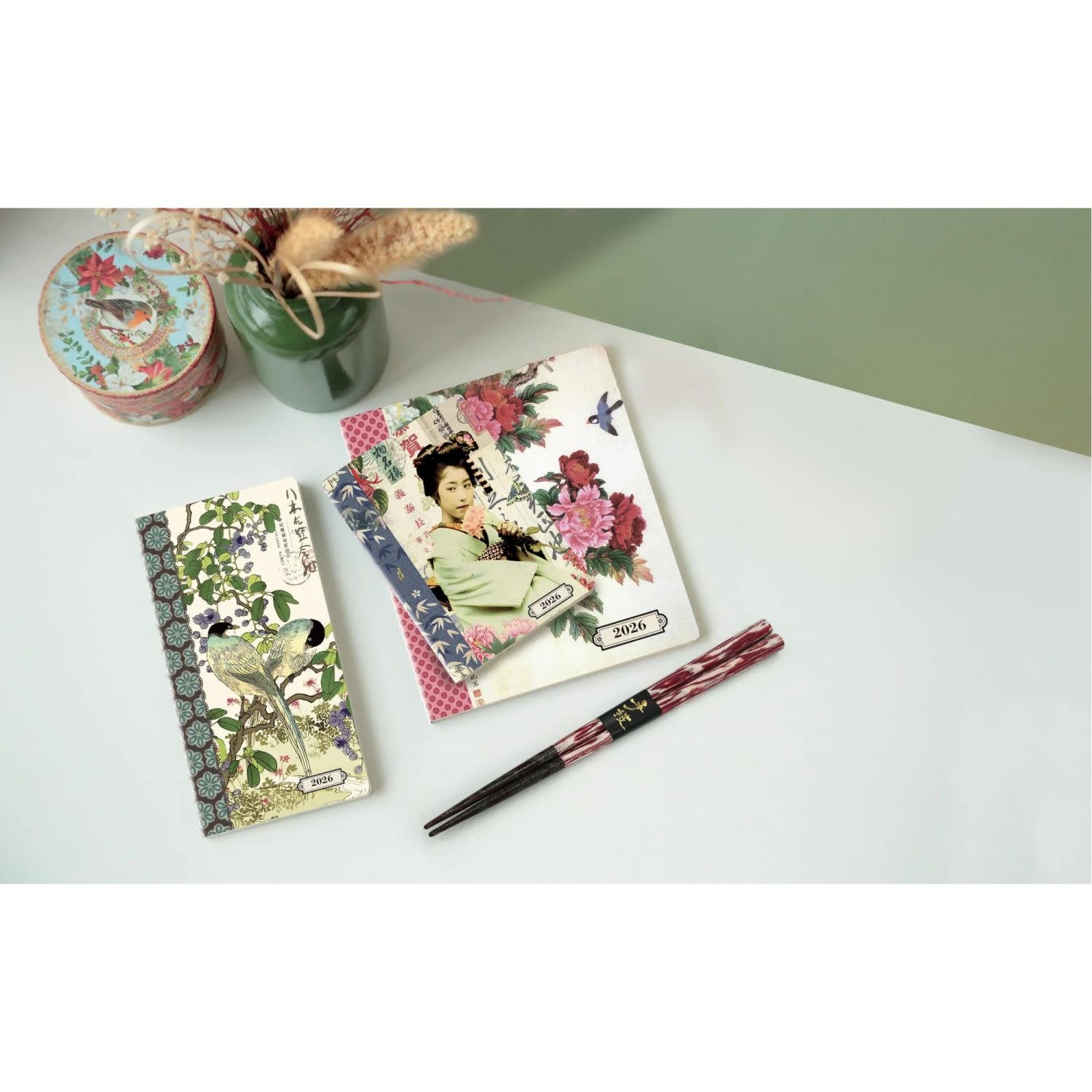 EXACOMPTA Agenda de poche 13 Gwenaëlle Trolez 9 x 13 cm Semainier Janvier à décembre 2026 - Geisha